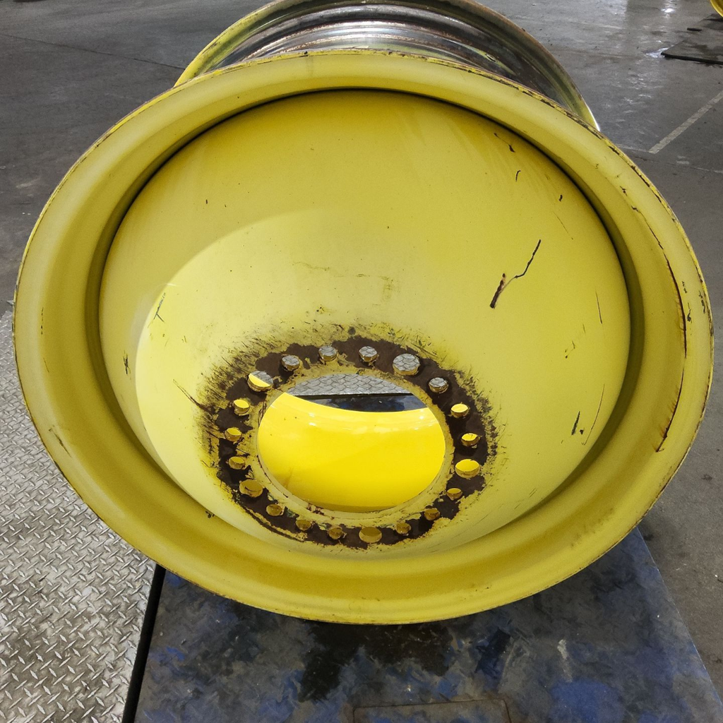 23"W x 38"D, John Deere Yellow 20-Hole Dolly Dual , -16.38" Offset