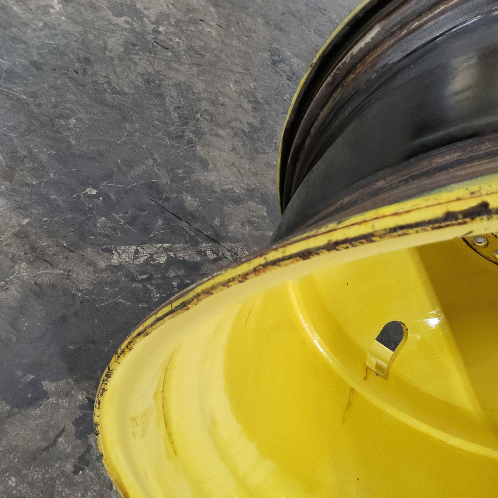 23"W x 38"D, John Deere Yellow 20-Hole Dolly Dual , -16.38" Offset