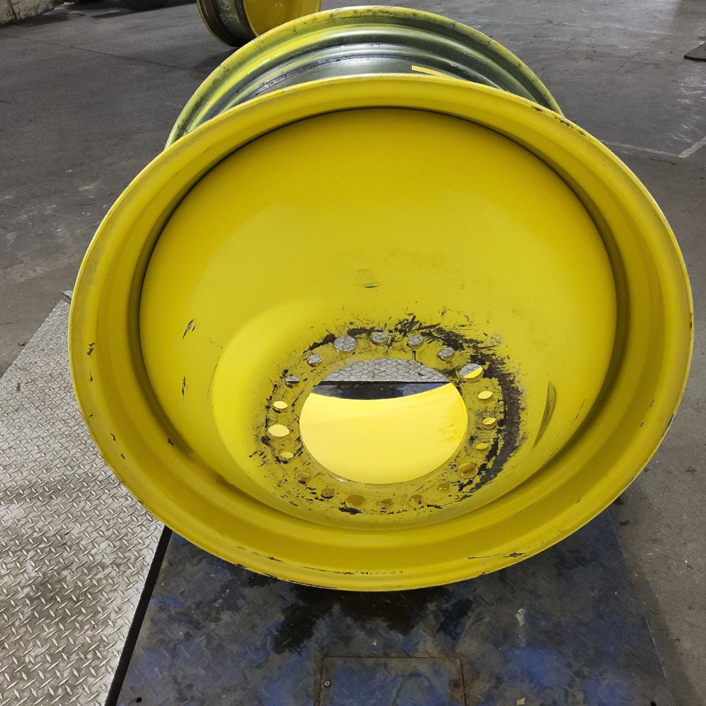 23"W x 38"D, John Deere Yellow 20-Hole Dolly Dual , -16.38" Offset