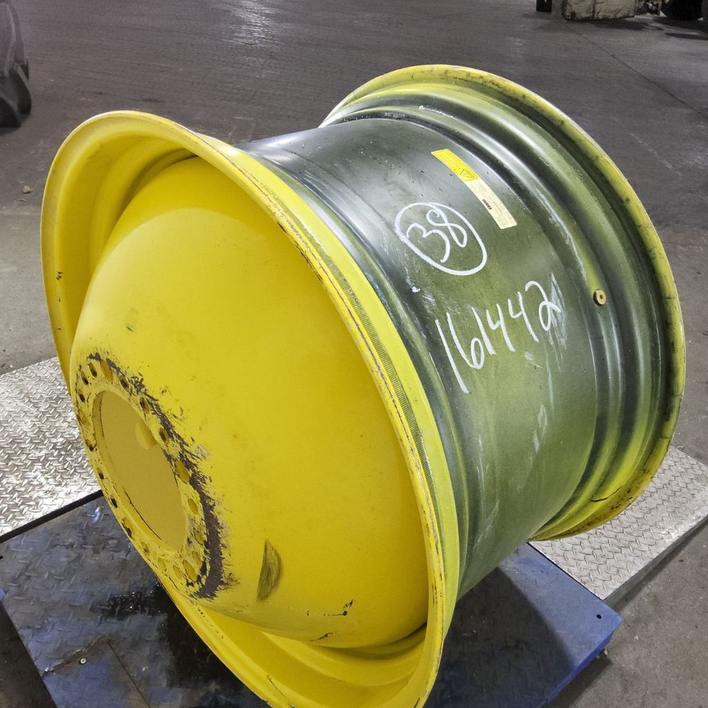 23"W x 38"D, John Deere Yellow 20-Hole Dolly Dual , -16.38" Offset