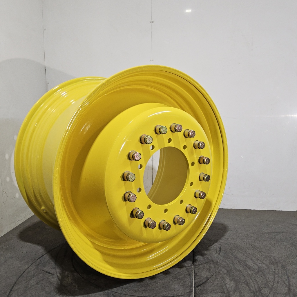 23"W x 38"D, John Deere Yellow 10-Hole Straddle Dual - Inside Main , 14.25" Offset