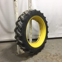 320/85R38 Goodyear Farm DT800 Super Traction R-1W on John Deere Yellow 12-Hole Waffle Wheel (Groups of 3 bolts) 50%