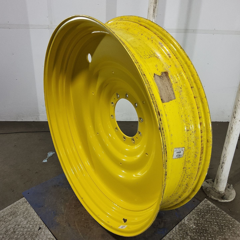 12"W x 50"D, John Deere Yellow 10-Hole Formed Plate , -6.5" Offset