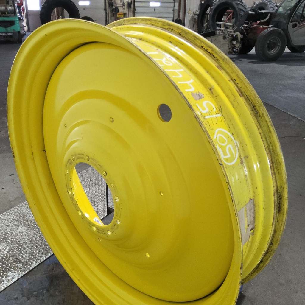 12"W x 50"D, John Deere Yellow 10-Hole Formed Plate , -6.5" Offset
