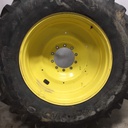 480/80R38 Goodyear Farm Dyna Torque Radial R-1 on John Deere Yellow 10-Hole Formed Plate W/Weight Holes 45%