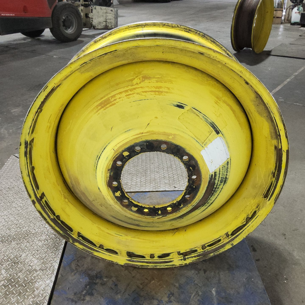 16"W x 42"D, John Deere Yellow 10-Hole Dolly Dual , -10.38" Offset