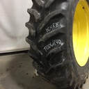 480/80R38 Goodyear Farm Dyna Torque Radial R-1 on John Deere Yellow 10-Hole Formed Plate W/Weight Holes 45%