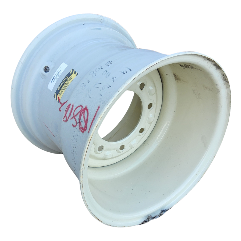 14"W x 16.1"D, White 8-Hole Implement , 0.38" Offset