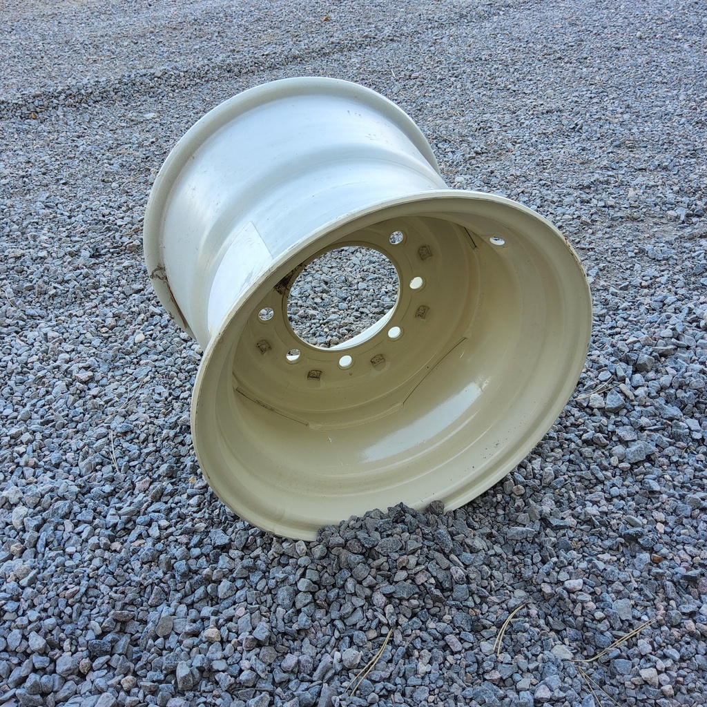 14"W x 16.1"D, White 8-Hole Implement , 0.38" Offset