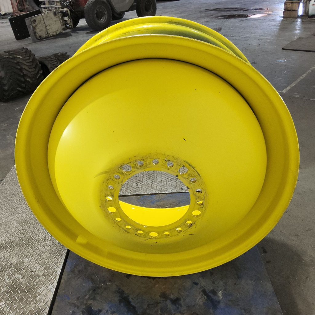 18"W x 42"D, John Deere Yellow 20-Hole Dolly Dual , -15.12" Offset