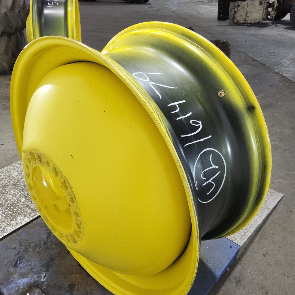 18"W x 42"D, John Deere Yellow 20-Hole Dolly Dual , -15.12" Offset