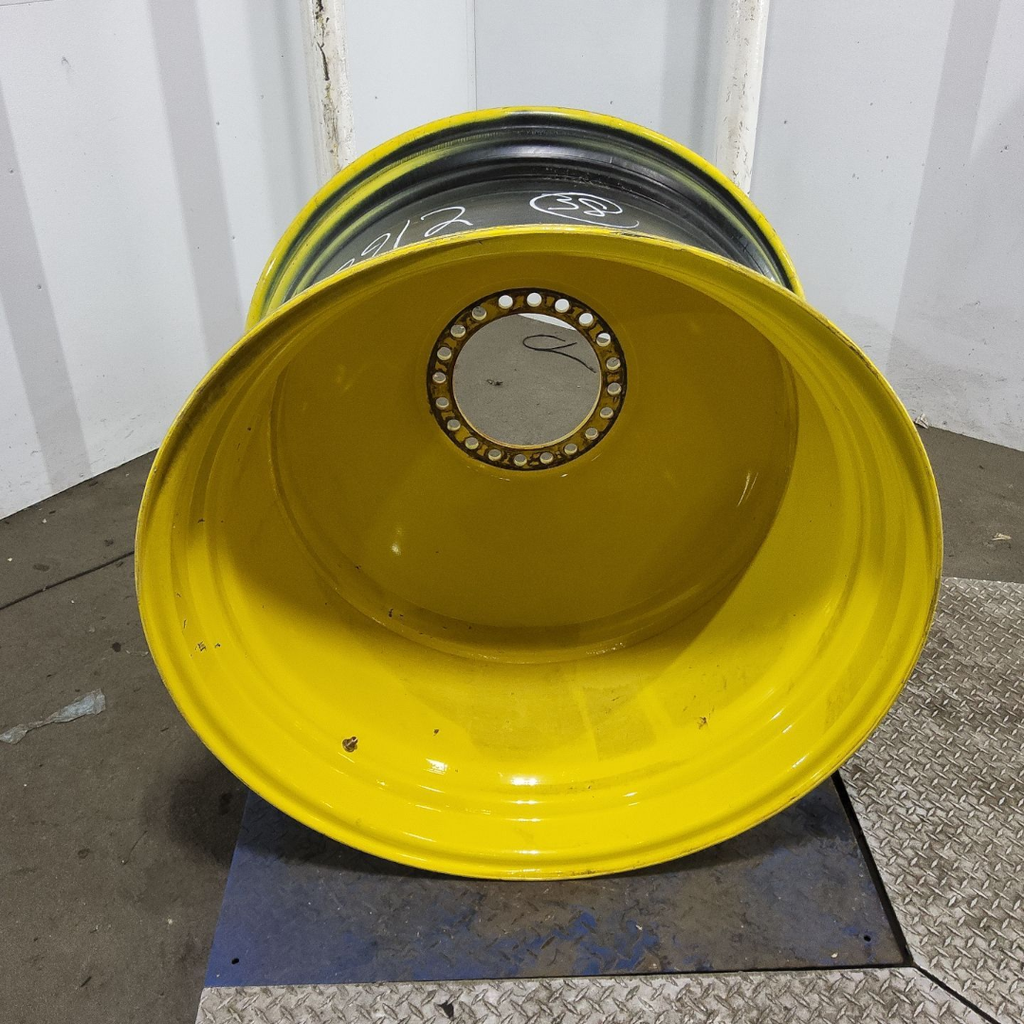 23"W x 38"D, John Deere Yellow 20-Hole Dolly Dual , -16.38" Offset