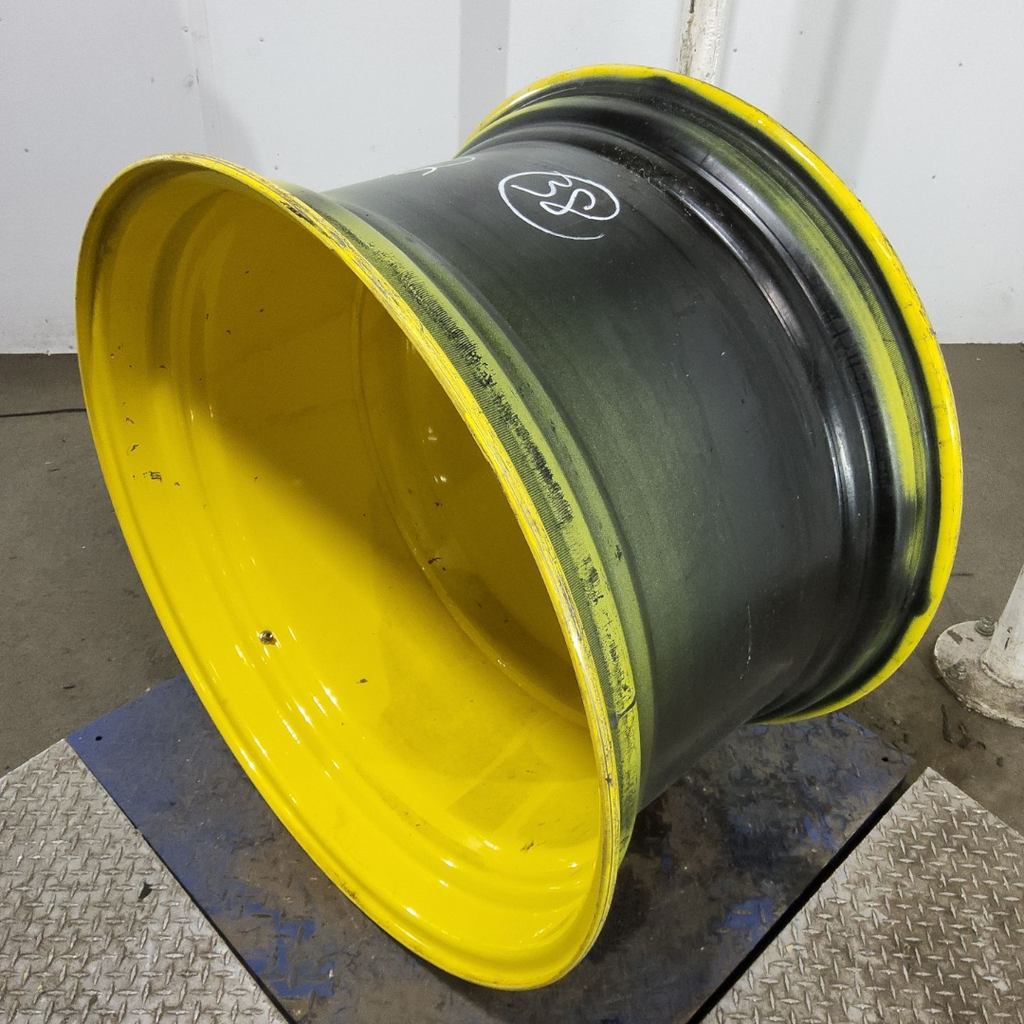 23"W x 38"D, John Deere Yellow 20-Hole Dolly Dual , -16.38" Offset
