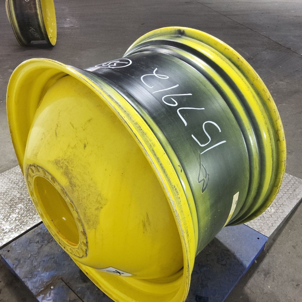 23"W x 38"D, John Deere Yellow 20-Hole Dolly Dual , -16.38" Offset