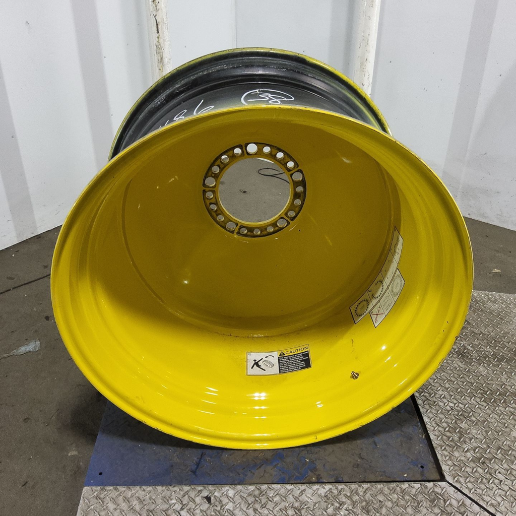 23"W x 38"D, John Deere Yellow 20-Hole Dolly Dual , -16.38" Offset