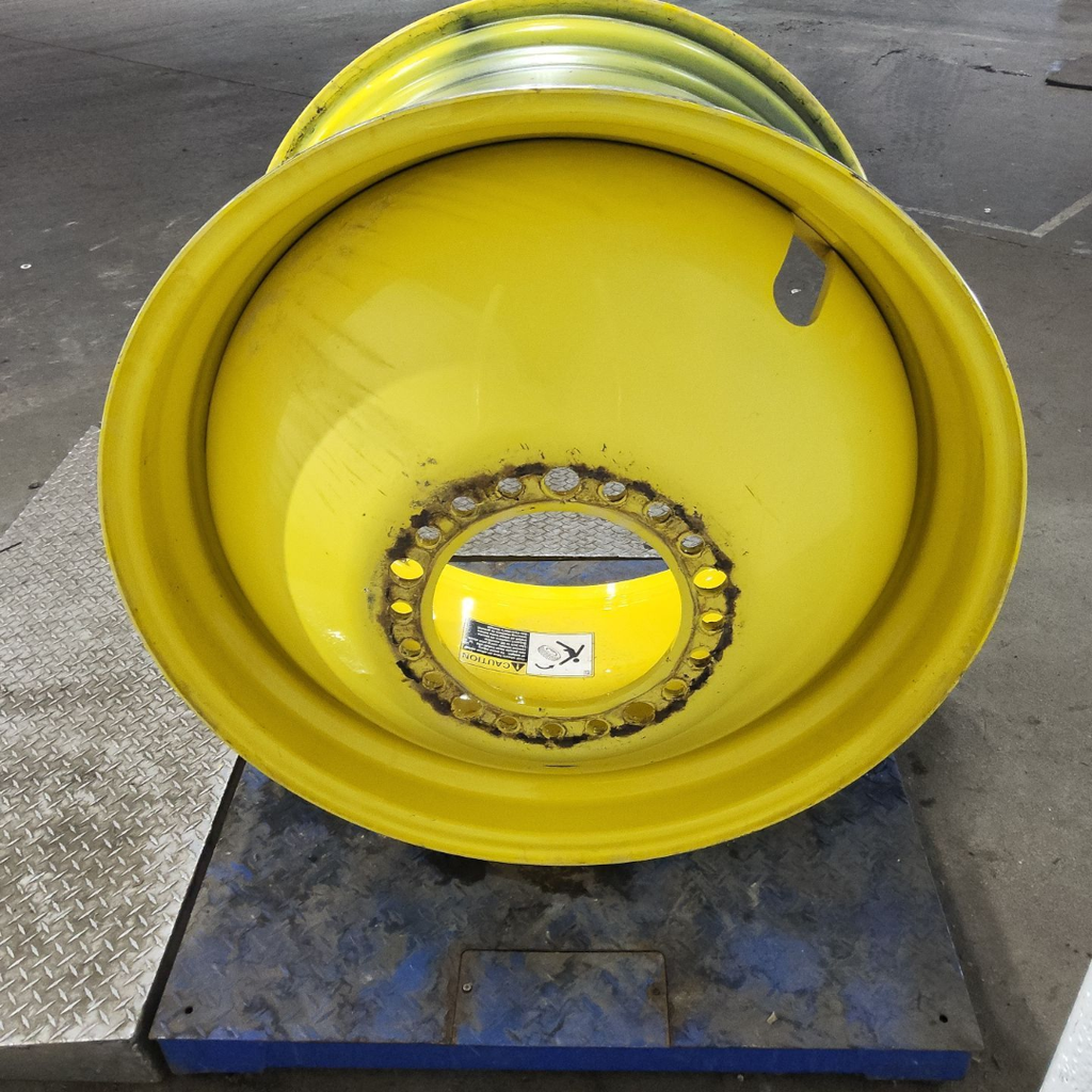 23"W x 38"D, John Deere Yellow 20-Hole Dolly Dual , -16.38" Offset