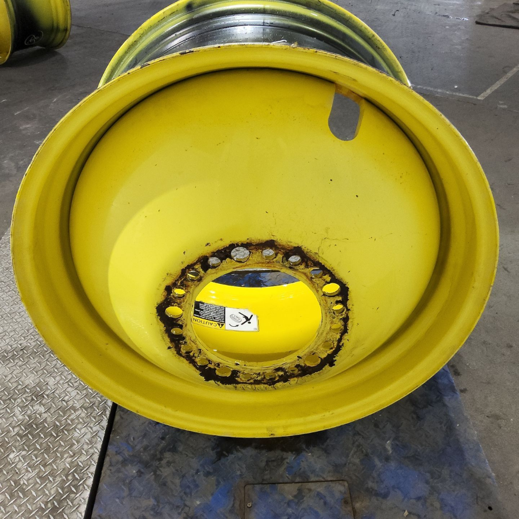 23"W x 38"D, John Deere Yellow 20-Hole Dolly Dual , -16.38" Offset