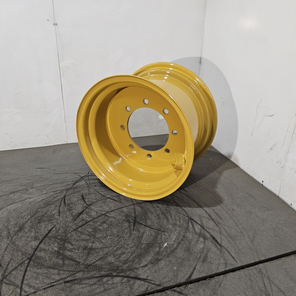 14"W x 20"D, John Deere Construction Yellow 8-Hole Flat Plate , 0.5" Offset