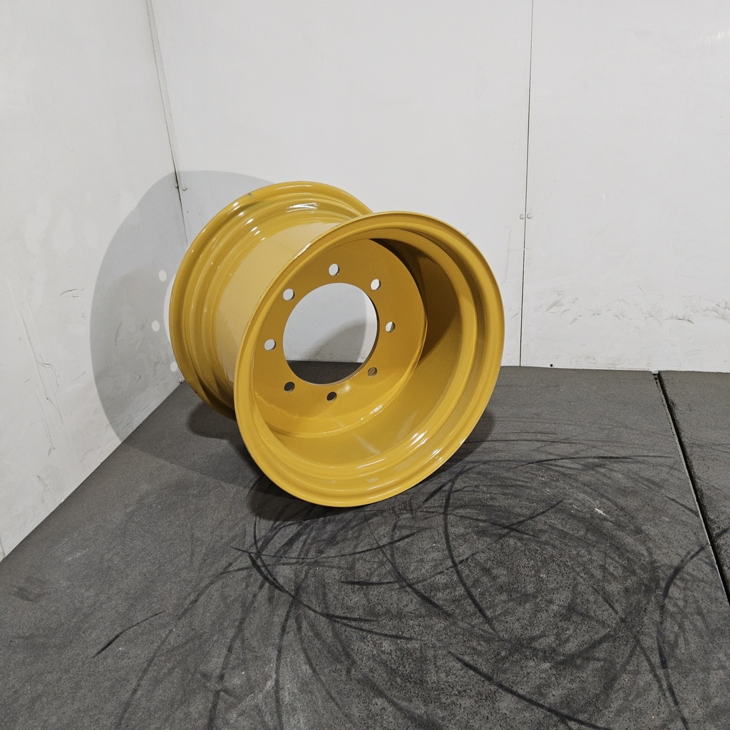 14"W x 20"D, John Deere Construction Yellow 8-Hole Flat Plate , 0.5" Offset