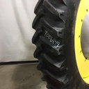 380/90R54 Titan Farm TT49V Radial R-1W on John Deere Yellow 12-Hole Stub Disc 65%