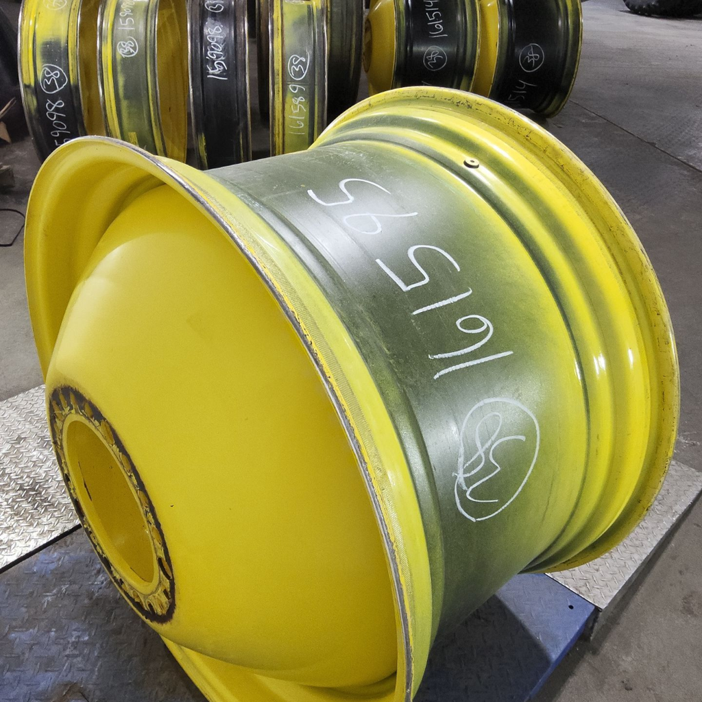 23"W x 38"D, John Deere Yellow 20-Hole Dolly Dual , -16.38" Offset