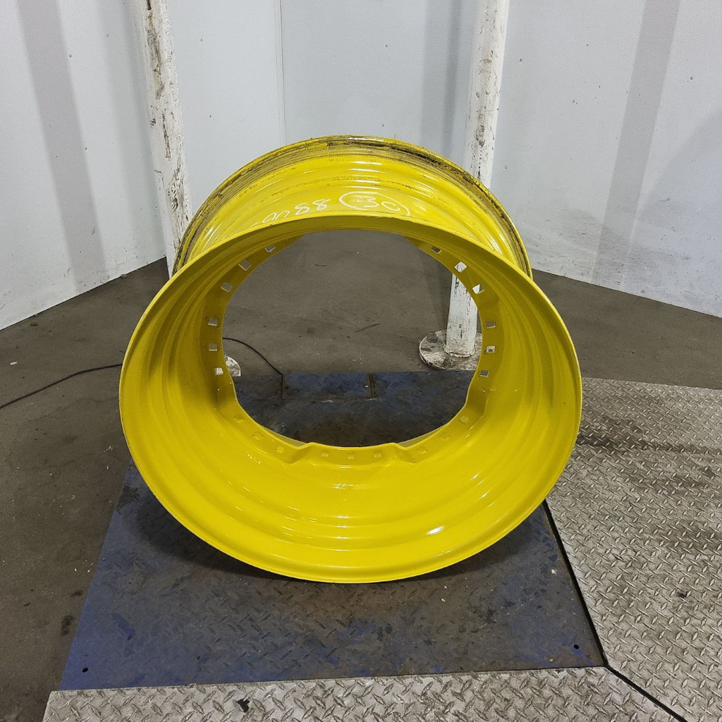 15"W x 30"D, John Deere Yellow 12-Hole Waffle Wheel (Groups of 3 bolts)