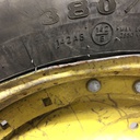 380/80R38 Goodyear Farm DT800 Super Traction R-1W on John Deere Yellow 10-Hole Waffle Wheel (Groups of 3 bolts) 40%