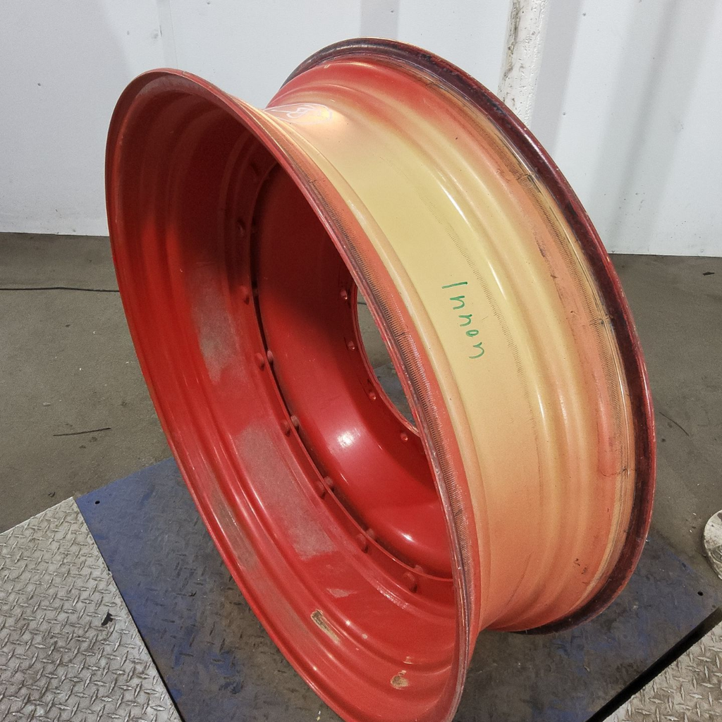 11"W x 38"D, Fendt/Agco Red 16-Hole Stub Disc , 2.25" Offset