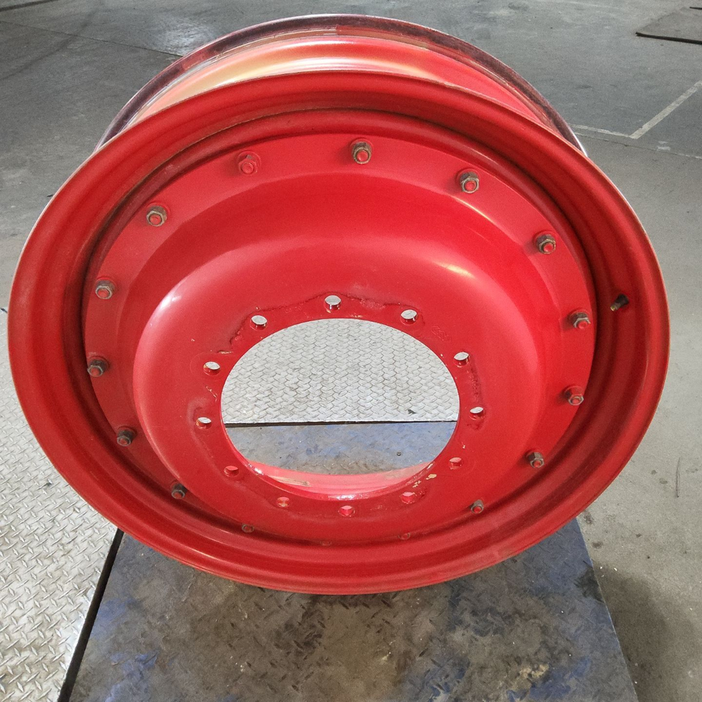 11"W x 38"D, Fendt/Agco Red 16-Hole Stub Disc , 2.25" Offset