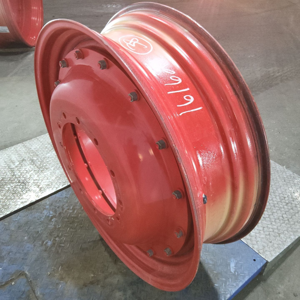 11"W x 38"D, Fendt/Agco Red 16-Hole Stub Disc , 2.25" Offset
