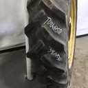 380/80R38 Goodyear Farm DT800 Super Traction R-1W on John Deere Yellow 10-Hole Waffle Wheel (Groups of 3 bolts) 40%