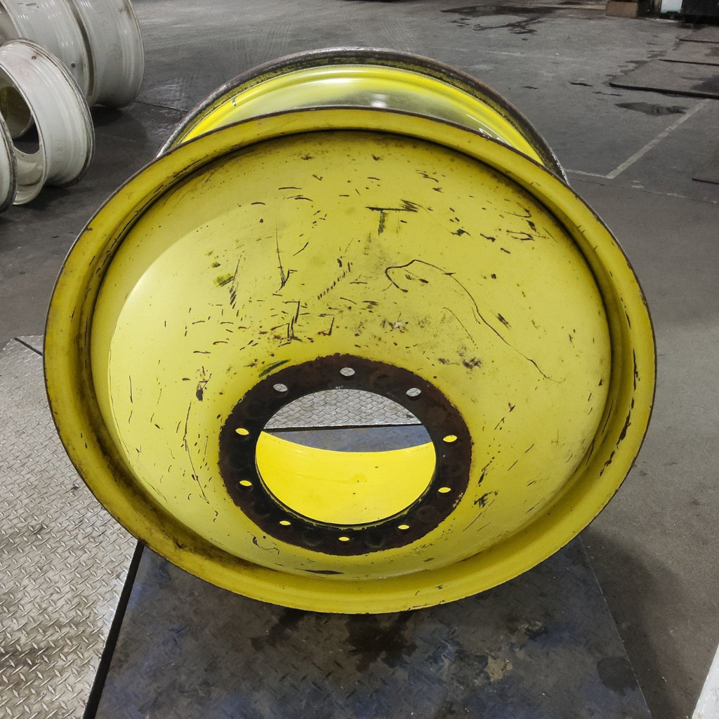 18"W x 38"D, John Deere Yellow 10-Hole Dolly Dual , -15.38" Offset