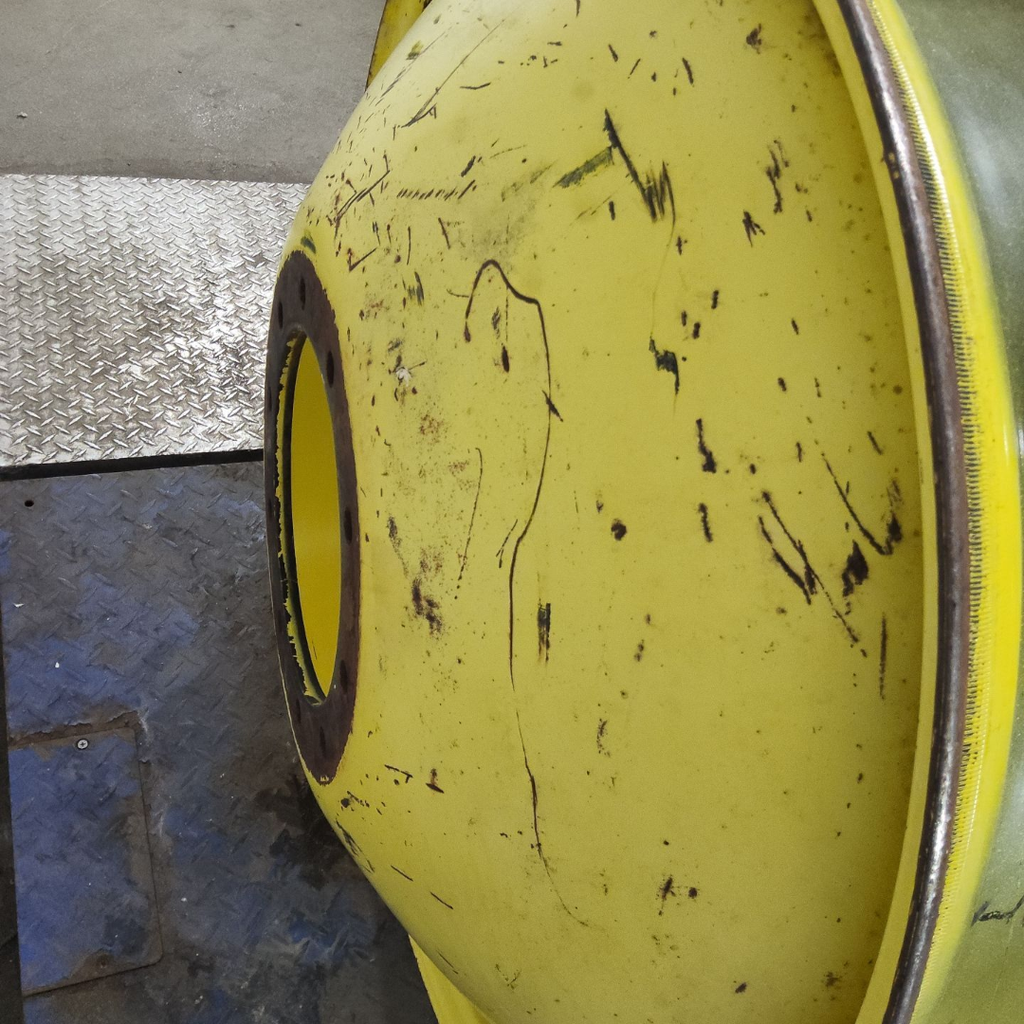 18"W x 38"D, John Deere Yellow 10-Hole Dolly Dual , -15.38" Offset