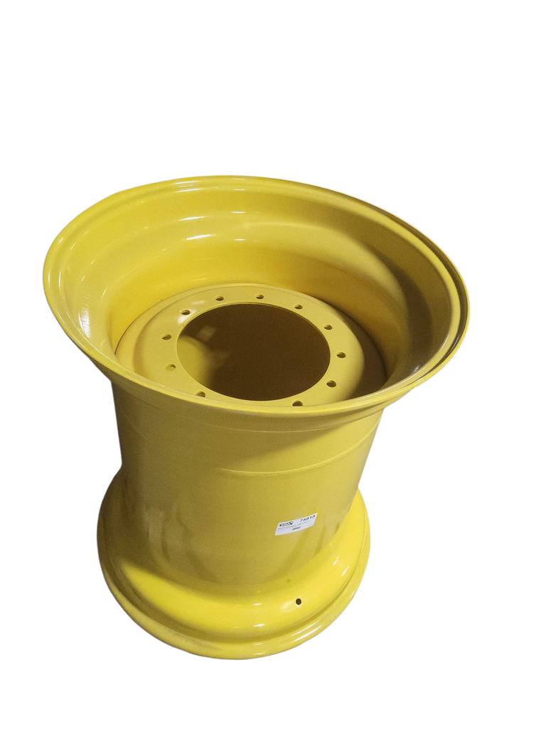 36"W x 32"D, John Deere Yellow 12-Hole Formed Plate , -9.75" Offset