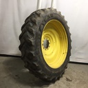 480/80R50 Goodyear Farm DT800 Super Traction R-1W on John Deere Yellow 10-Hole Formed Plate W/Weight Holes 30%