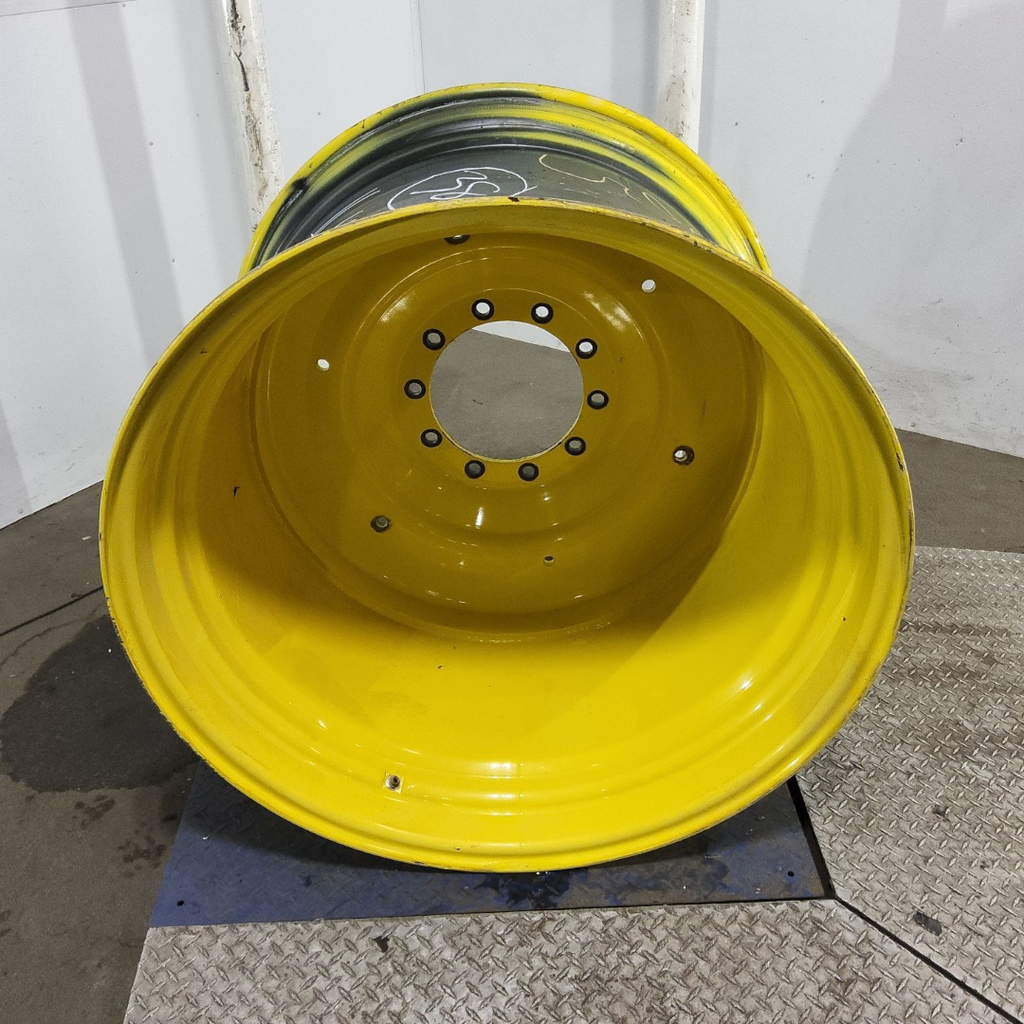 27"W x 38"D, John Deere Yellow 10-Hole Formed Plate , -11.12" Offset