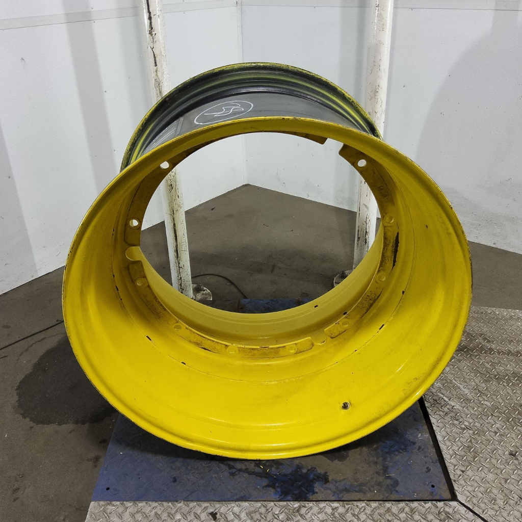 27"W x 38"D, John Deere Yellow 12-Hole Stub Disc , -0.38" Offset