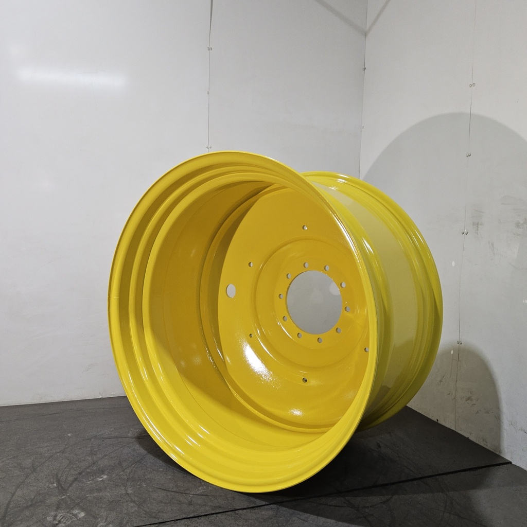23"W x 42"D, John Deere Yellow 10-Hole Formed Plate , -13.81" Offset