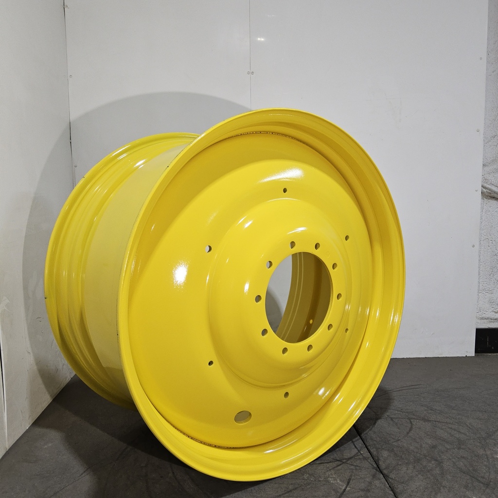 23"W x 42"D, John Deere Yellow 10-Hole Formed Plate , -13.81" Offset