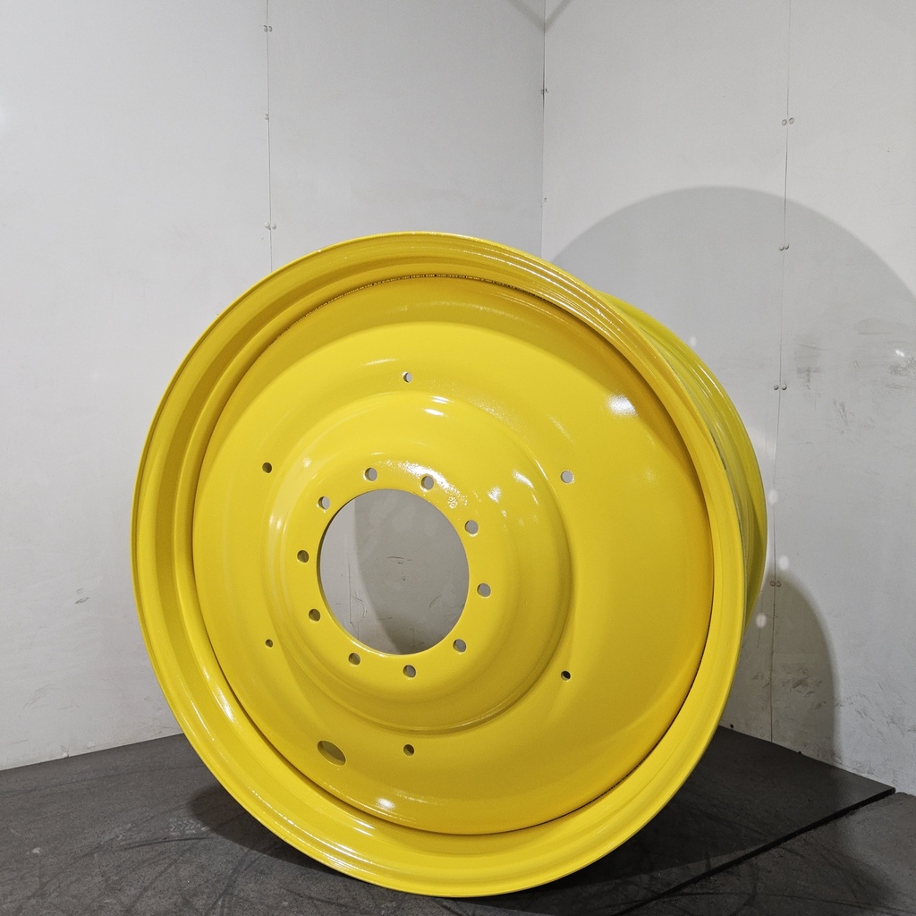 23"W x 42"D, John Deere Yellow 10-Hole Formed Plate , -13.81" Offset