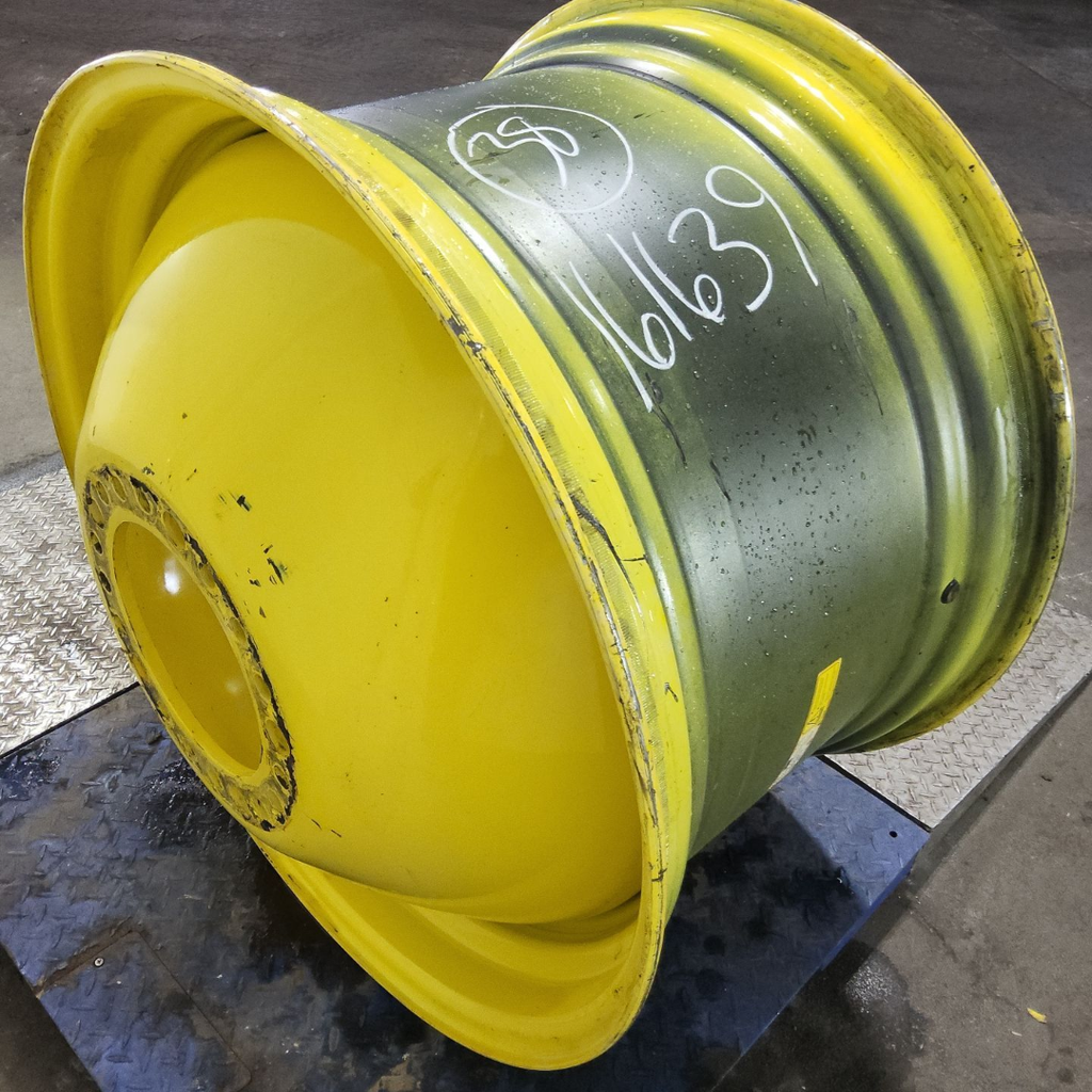 23"W x 38"D, John Deere Yellow 20-Hole Dolly Dual , -16.38" Offset