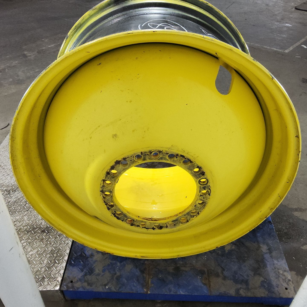 23"W x 38"D, John Deere Yellow 20-Hole Dolly Dual , -16.38" Offset