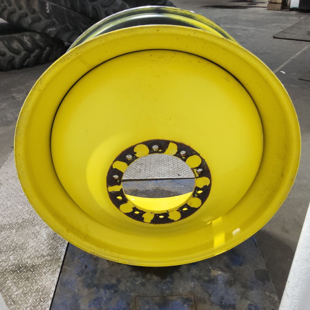 18"W x 42"D, John Deere Yellow 10-Hole Dolly Dual , -13.38" Offset