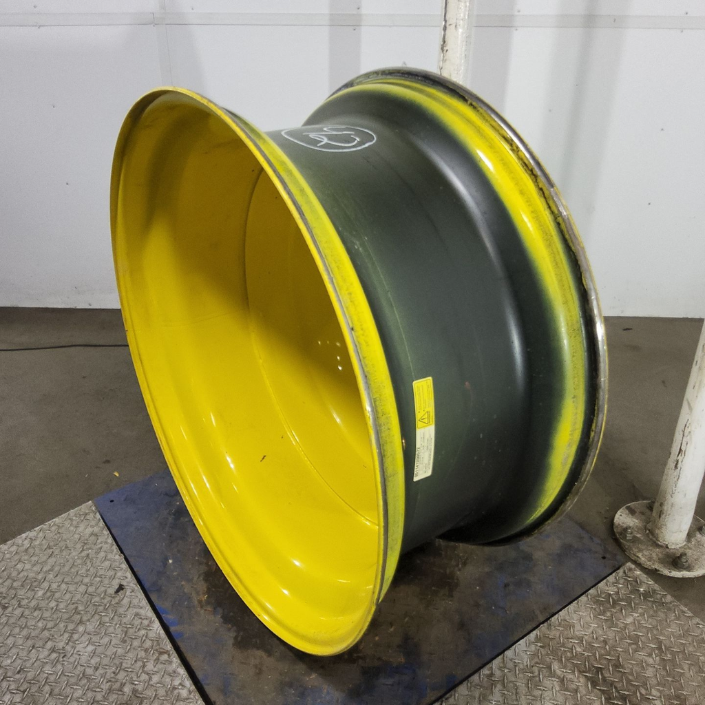 18"W x 42"D, John Deere Yellow 10-Hole Dolly Dual , -15.38" Offset