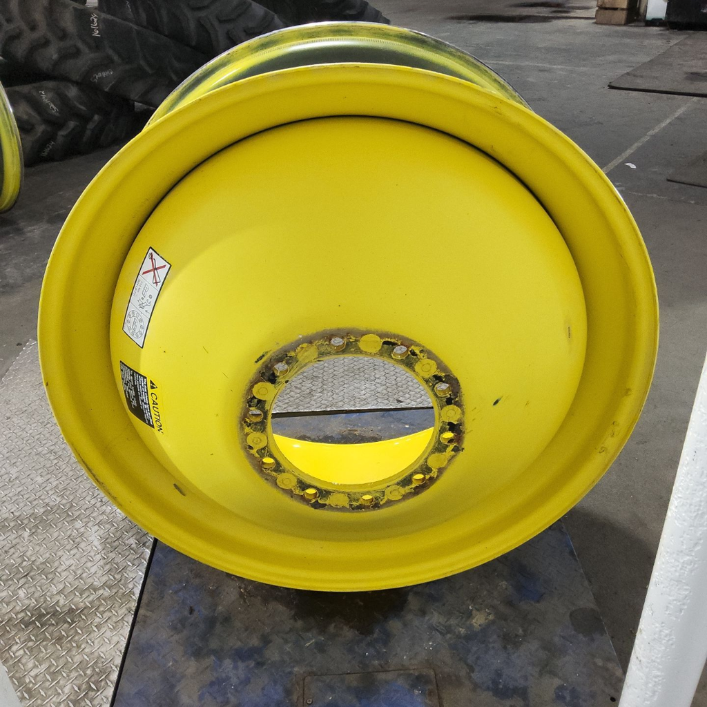 18"W x 42"D, John Deere Yellow 10-Hole Dolly Dual , -15.38" Offset