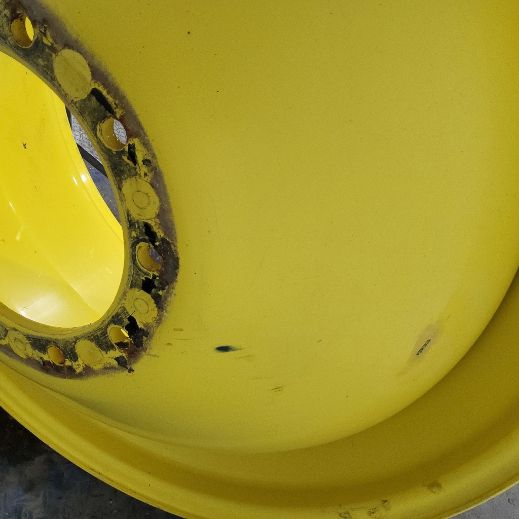 18"W x 42"D, John Deere Yellow 10-Hole Dolly Dual , -15.38" Offset