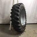 480/80R46 Firestone Radial Deep Tread 23 R-1W on Case IH Silver Mist 10-Hole Formed Plate W/Weight Holes 35%