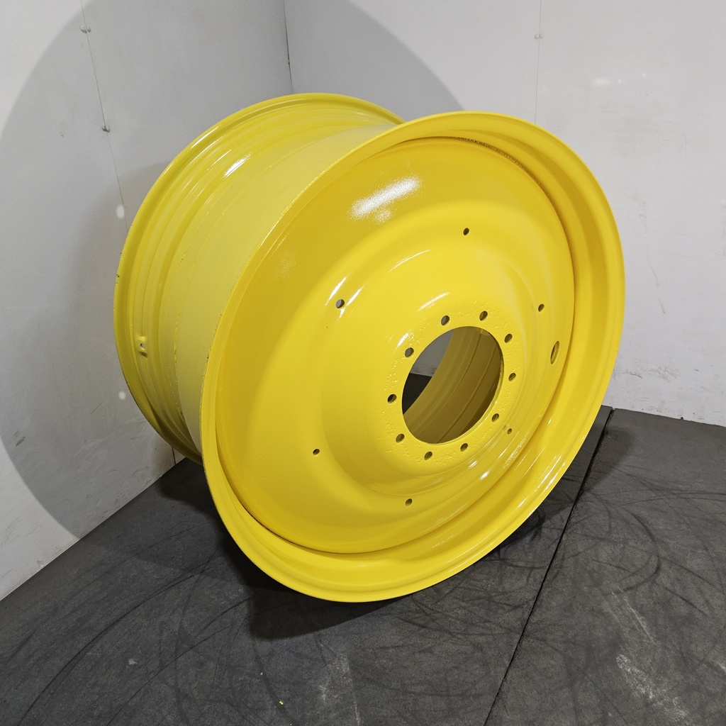 23"W x 42"D, John Deere Yellow 10-Hole Formed Plate , -13.88" Offset
