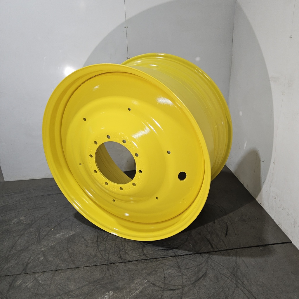 23"W x 42"D, John Deere Yellow 10-Hole Formed Plate , -13.88" Offset
