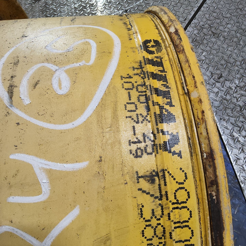 17"W x 25"D, John Deere Construction Yellow 16-Hole 3 Piece Formed Plate , 4" Offset